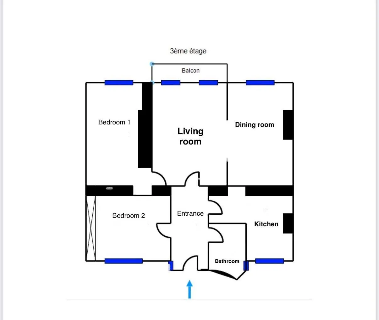 2 Bedroom Stylish Apartment Central Paris France